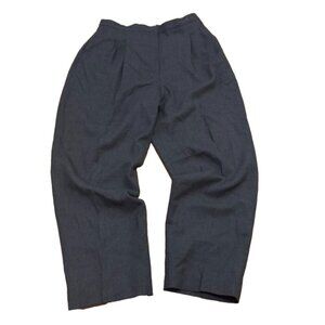Vintage Amanda Smith Dress Pants Womens Sz 16 Wool Straight Pleated Front Gray